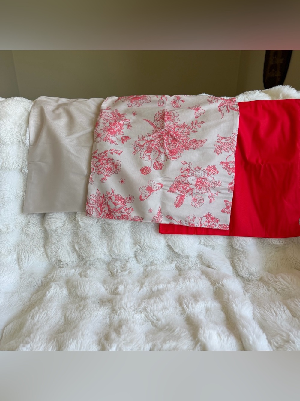 Windkream 3 pc Vintage French Pillow Cases